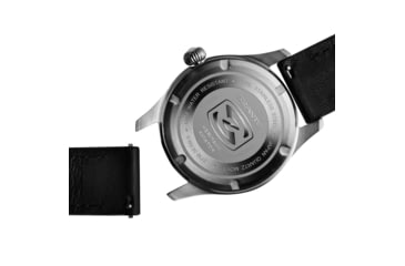 Image of Szanto Heritage Aviator Watches, Black Dial, Black Strap, Steel, One Size, SZ 2751