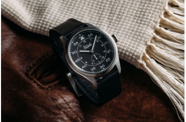 Image of Szanto Heritage Aviator Watches, Black Dial, Black Strap, Steel, One Size, SZ 2751