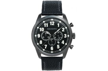 Image of Szanto Mens 2000 Series Watch,Black Dial,Black Strap,46mm Dia. SZ 2001