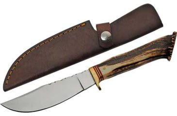 Image of Steel Stag Hunter Deer Antler Knife, 5in, Stainless Steel, Bone Handle, SS7030