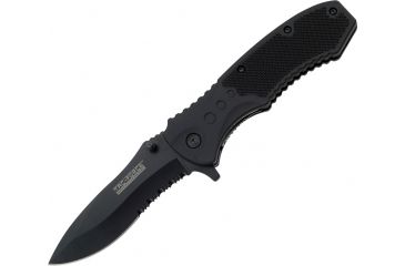 Image of Tac Force 4.5in. Black Blade Folder Knives, PS Blade, Black Handle TF800BK
