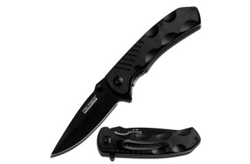 Image of TAC Force Black SS Blade Fold Knife, Black TF 764BK