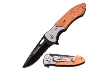 Image of TAC Force Folding Blade, 3.5in, Stainless Steel Blade, Matte Bolster Pakkawood Handle TF-876