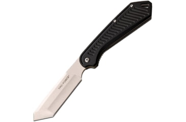 Image of TAC Force Linerlock Black Folding Knife, 3.5 satin finish 3Cr13 stainless tanto blade, Black anodized aluminum handle, TF-1040BK