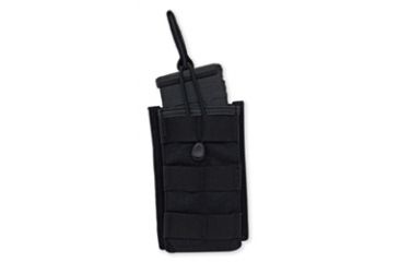 Image of Tacprogear Single Rifle Mag Pouch, Open Top, Short, Black, Black P-SRMOTS1-BK