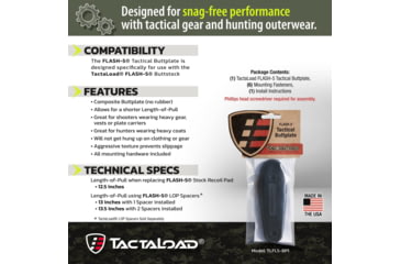 Image of TactaLoad TLFL5-M5012 Flash-5 Gunstock Black Synthetic Fixed With Storage Compar