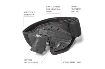 Image of Tactica Belly Band Holster, Smith &amp; Wesson M&amp;P Shield .40 cal, Left Handed, XS, tt-BB-0405-LH-XS
