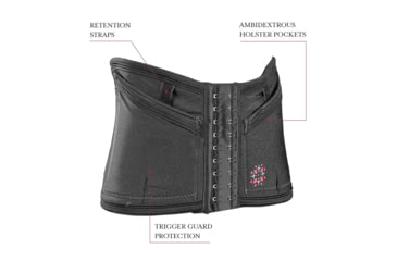 Image of Tactica Corset Holster, Small, Ambidextrous, Black, TT-CRST-BK-S-D