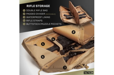 Image of Tacticon Armament BattleBag Double Rifle Bag, 42 in, Tan, BB42TN
