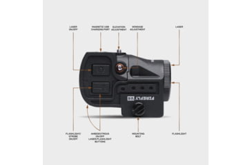 Image of Tacticon Armament FireFly V4 Pistol Laser/Flashlight Combo, Red Laser, Black, FRL40