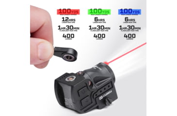 Image of Tacticon Armament FireFly V4 Pistol Laser/Flashlight Combo, Red Laser, Black, FRL40