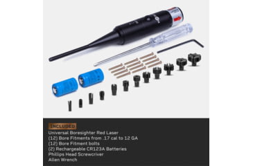 Image of Tacticon Armament Universal Laser Boresight, Red, LBUVRED