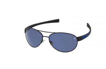 Image of Tag Heuer 0253 Progressive Prescription Sunglasses, Matte Black Frame - Cobalt Blue/Black Temples Frame, Polarized Watersport Lens, 0253-404PR