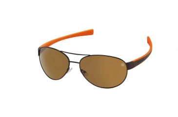 Image of Tag Heuer 0253 Progressive Prescription Sunglasses, Matte Chocolate Frame - Brown/Orange Temples Frame, Outdoor Brown Lens-0253-708PR