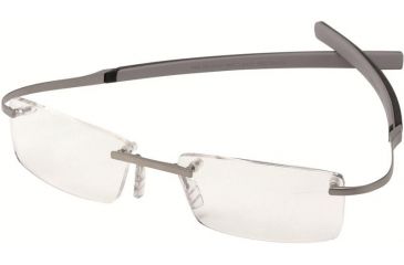 Image of Tag Heuer 0341 Bifocal Prescription Eyeglasses, Sand Frame - Black/Light Grey Temples Frame, Clear Lens-0341-001BI