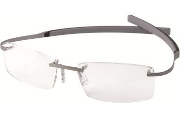 Image of Tag Heuer 0344 Bifocal Prescription Eyeglasses, Sand Frame - Black/Light Grey Temples Frame, Clear Lens-0344-001BI