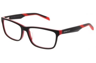 Image of Tag Heuer B. Urban 0553 Progressive Prescription Eyeglasses, Black/Red Frame, 0553-002PR