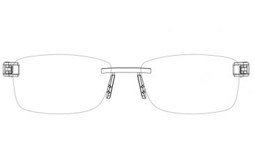 Image of Tag Heuer 0151 Single Vision Prescription Eyeglasses PVD Black Frame