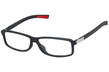 Image of Tag Heuer Urban 7 Eyeglasses, Matte Black Frame/Red Temples, Clear Lens 0514-001