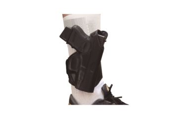 Image of Tagua Gunleather Leather Ankle Holster for Glock 43 - 9mm, Concealed Carry, Ambidextrous, Black, 43, LANK-355