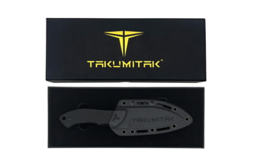 Image of Takumitak Day 500 Fixed Blade Knife, 4.5in, D2, Sheepsfoot, G10 Handle, Black, TKF206BK