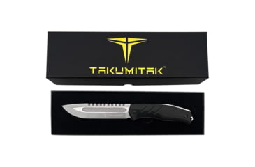 Image of Takumitak Exit Point Fixed Blade Knife, 5.5in, D2, Drop Point, G10 Handle, Silver, TKF211SL