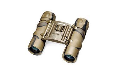 Image of Tasco Essential 10x25mm Roof Prism Binocular Brown Camo 168BCRD, Plastic Clampack
