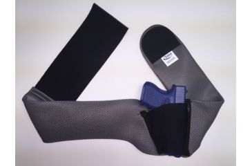 Image of Telor Tactical Tactical Comfort Air Bodyband Holster for Compact Handgun,LH,M,w/Thumbreak,Gray, TTBB-10012-TB-LH