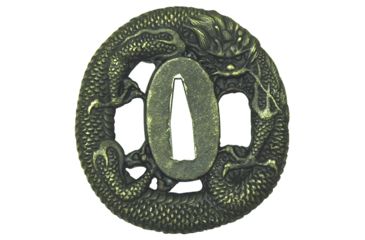 Image of Ten Ryu Dragon Katana, High Carbon Steel Blade, Dragon Design Tsuba, Ray Skin Wrapped Handle, 42In, JL-808
