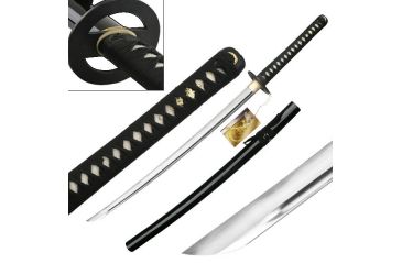 Image of Ten Ryu Fixed Blade, 40.5in, Carbon Steel Blade, Black Cotton Wrapped Handle SW-333DX