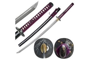 Image of Ten Ryu Fixed Blade, 40.5in, Carbon Steel Blade, Real Ray Skin Handle MC-3056