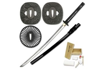 Image of Ten Ryu Fixed Blade, 40in, Carbon Steel Blade, Black Cotton Wrapped Handle MA-203BK