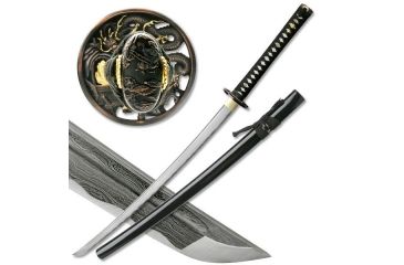 Image of Ten Ryu Fixed Blade, 40in, Carbon Steel Blade, Cotton Wrapped Real Ray Skin Handle MAZ-401