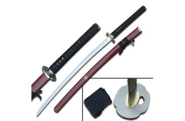 Image of Ten Ryu Fixed Blade, 41in, Carbon Steel Blade, Black Cord Wrapped Handle TR-024RD