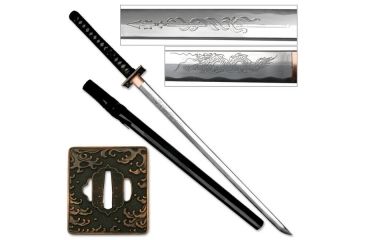 Image of Ten Ryu Fixed Blade, 41in, Carbon Steel Blade, Cotton Wrapped Real Ray Skin Handle MAZ-016B