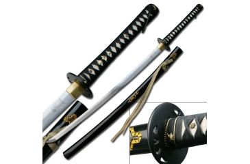 Image of Ten Ryu Fixed Blade, 41in, Carbon Steel Blade, Leather Wrapped Real Ray Skin Handle TR-114H