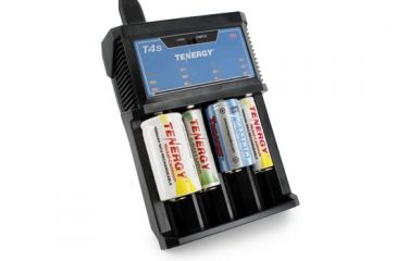 Image of Tenergy T4S Battery Charger, Black 01432