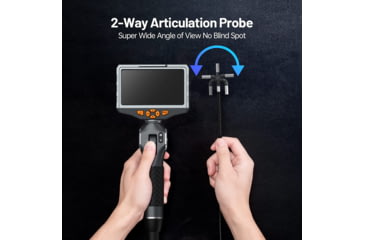 Image of Teslong TD500 Articulating Inspection Camera w/ 5in Screen, Black/Metallic Grey/Orange, TD50085L1.55