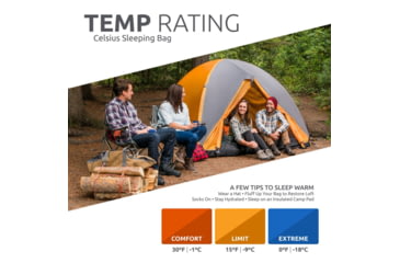 Image of TETON Sports Celsius 0 F Sleeping Bag, Brown/Pink, Regular, 178R