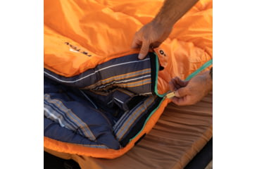 Image of TETON Sports Celsius 0 F Sleeping Bag, Right Zipper, Orange/Grey, Regular, 1174R