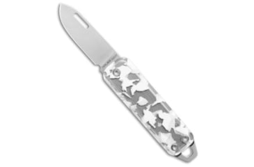 Image of The James Brand The James Brand The Elko Slip Joint Keychain Knife Artic Tortoise 1.6" Satin, White/Gray, Sandvik 12C27, adult, BHQ-190030