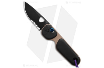 Image of The James Brand The Redstone Slide Lock Folding Knife, 2.43in, Sandvik 12C27, Drop Point Blade, Polymer, Black/Brown Handle, Black/Brown/Black, 6.13 inch, BHQ-195189