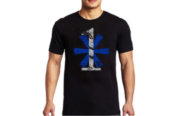 Image of Thin Blue Line 1* Asterisk Classic T-Shirt - Mens, Large, Black, 1AS-BIG-BLACK-L