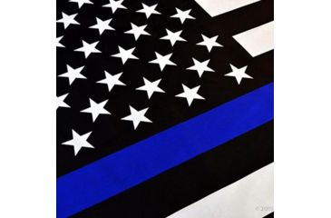 Image of Thin Blue Line American Flag With Grommets, 4 X 6 Ft, Thin Blue Line - BLUE-AMERICAN-4X6