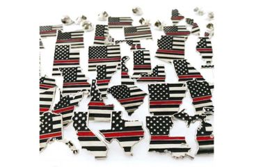 Image of Thin Blue Line Arkansas, Thin Red Line American Flag Pin - AR-TRL-PIN