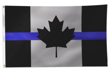 Image of Thin Blue Line Canadian Flag, 3 X 5 Ft, Thin Blue Line - BLUE-CANADA-3X5