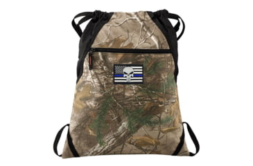 Image of Thin Blue Line Cinch Sack Camo Skull, Subdued, TBL-CINCH-SKULL