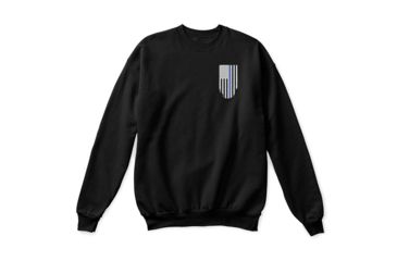 Image of Thin Blue Line Crew Neck Sweatshirt, Black - TBL-CREW-BLACK-XXXL