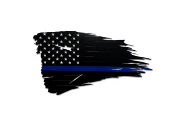 Image of Thin Blue Line Flag Metal Sign, 15 - TBL-MS-15