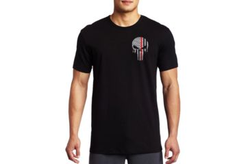 Image of Thin Blue Line Men's T-shirt - Skull Thin Red Line - TRL-SKULL-XXL